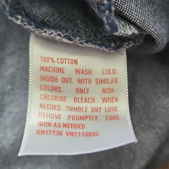 Mossimo Supply Co Dress Chambray Cotton Light Denim Tie Waist Pintuck Spring Med - Picture 11 of 13